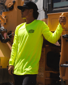 Black Hex Workforce Long Sleeve T-Shirt - Safety Yellow - Dixxon Flannel Co.