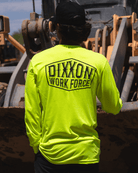 Black Hex Workforce Long Sleeve T-Shirt - Safety Yellow - Dixxon Flannel Co.