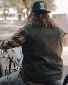 Black Hills Perforated Leather Vest - Black - Dixxon Flannel Co.