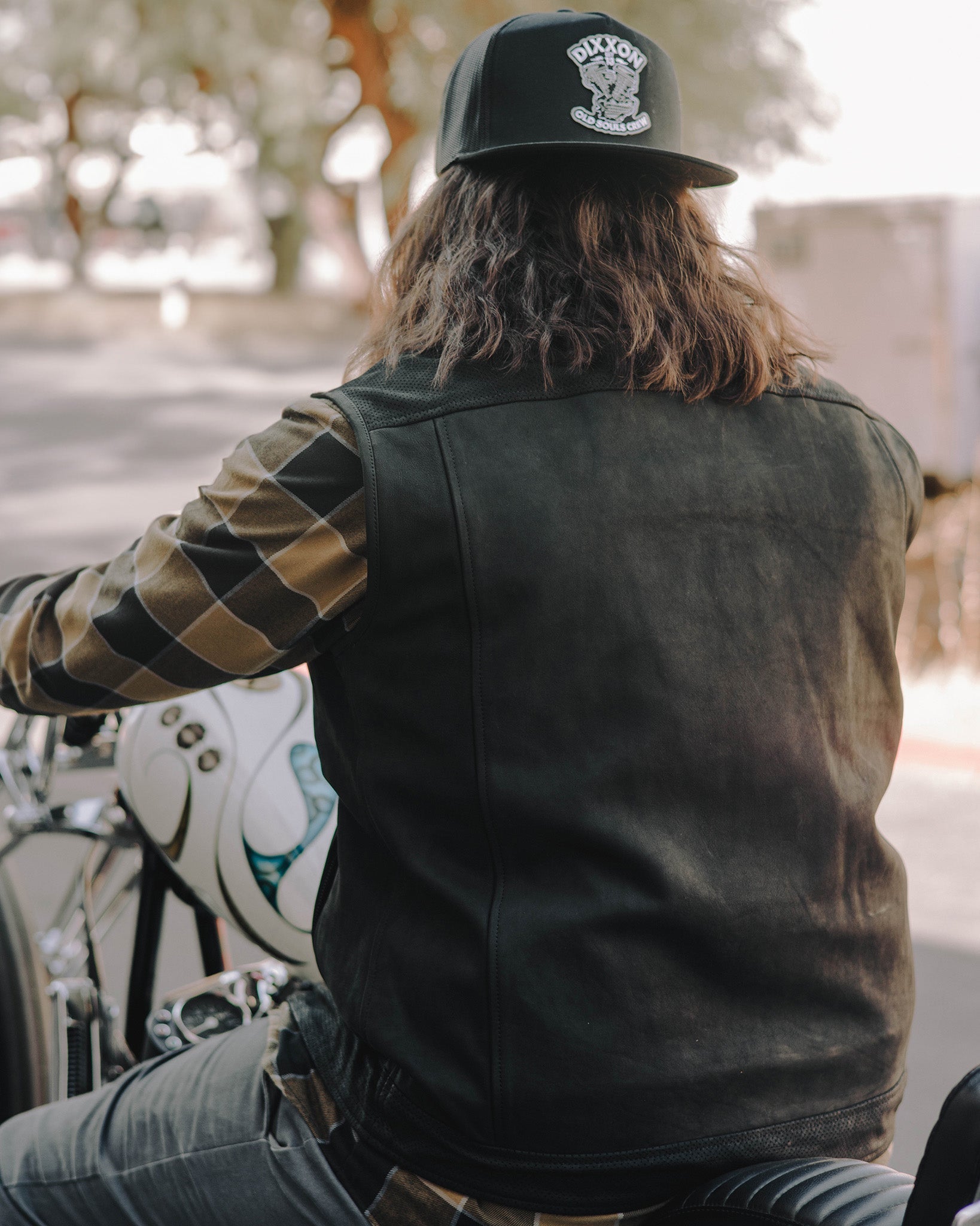Black Hills Perforated Leather Vest - Black - Dixxon Flannel Co.