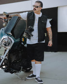 Black Hills Perforated Leather Vest - Black - Dixxon Flannel Co.
