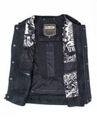 Black Hills Perforated Leather Vest - Black - Dixxon Flannel Co.