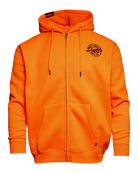 Black MFG Badge Zip Up Hoodie - Safety Orange - Dixxon Flannel Co.