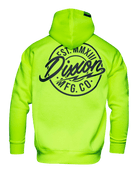 Black MFG Badge Zip Up Hoodie - Safety Yellow - Dixxon Flannel Co.