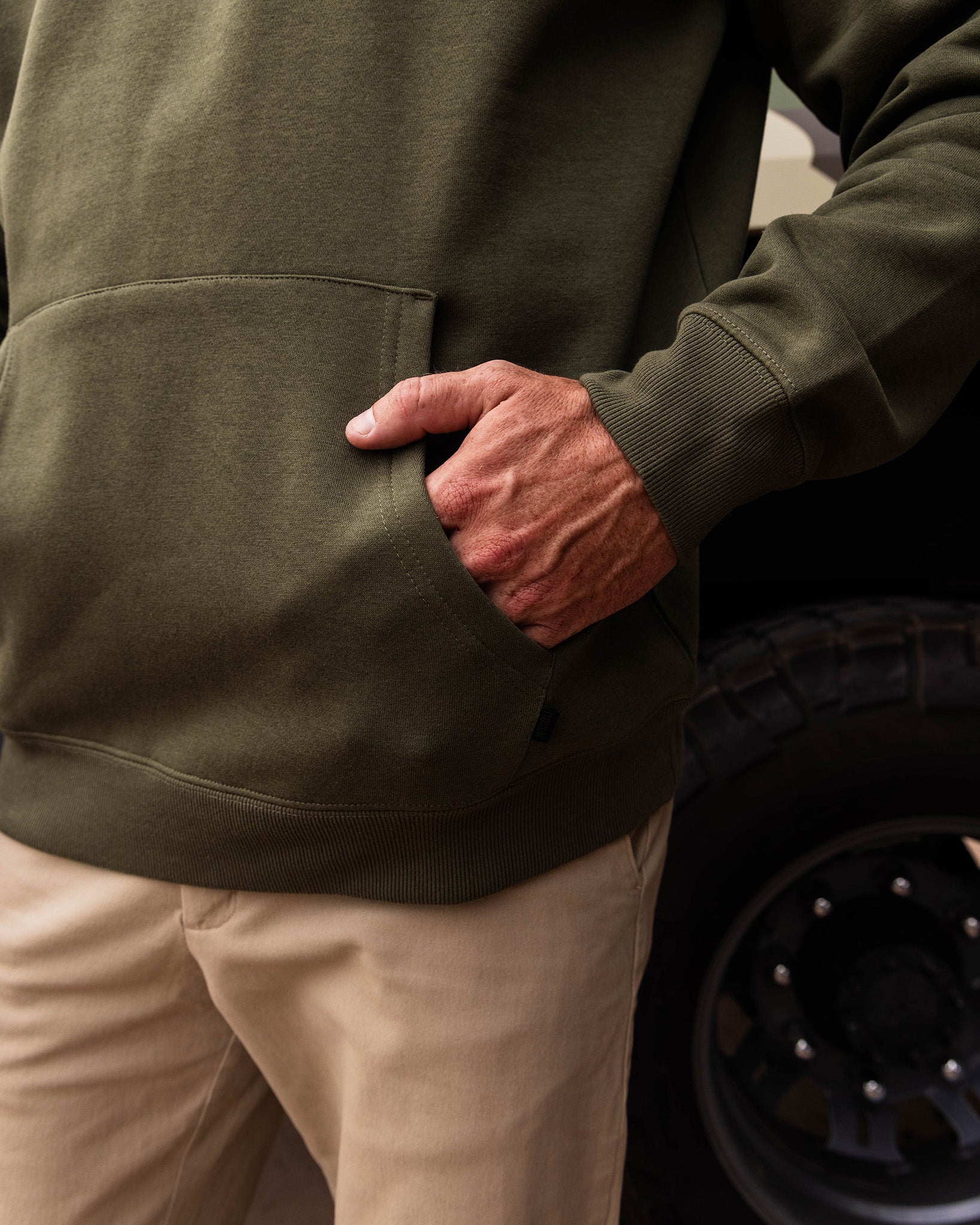 Black MFG Pullover Hoodie - O.D. Green - Dixxon Flannel Co.