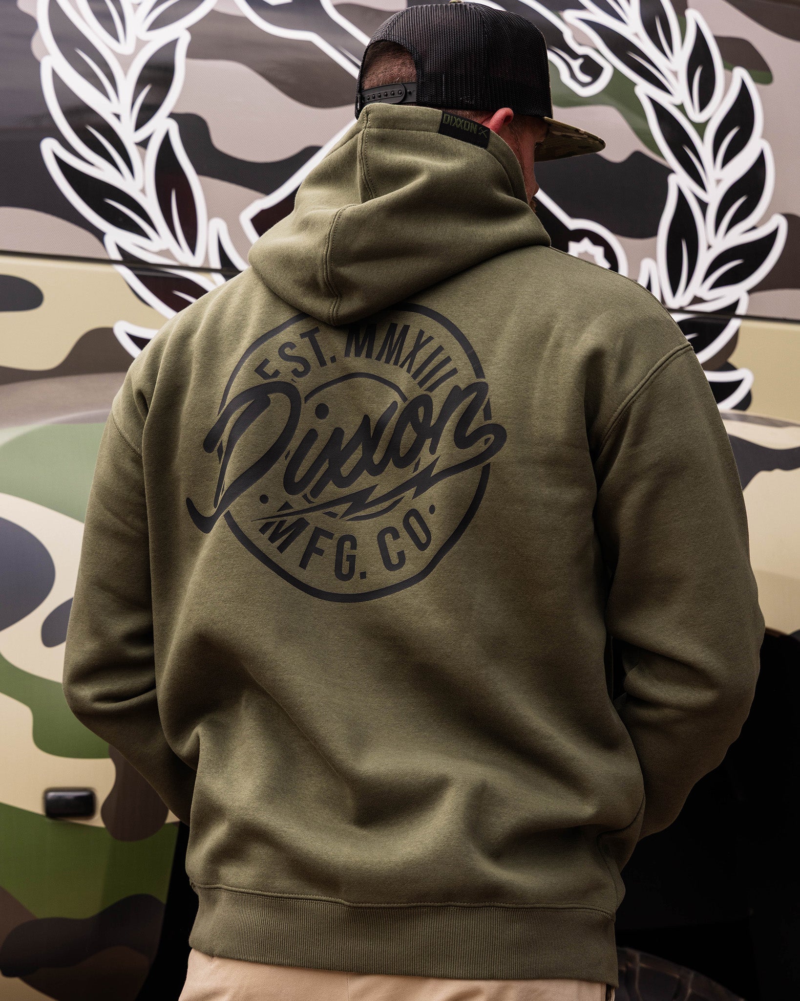 Black MFG Pullover Hoodie - O.D. Green - Dixxon Flannel Co.