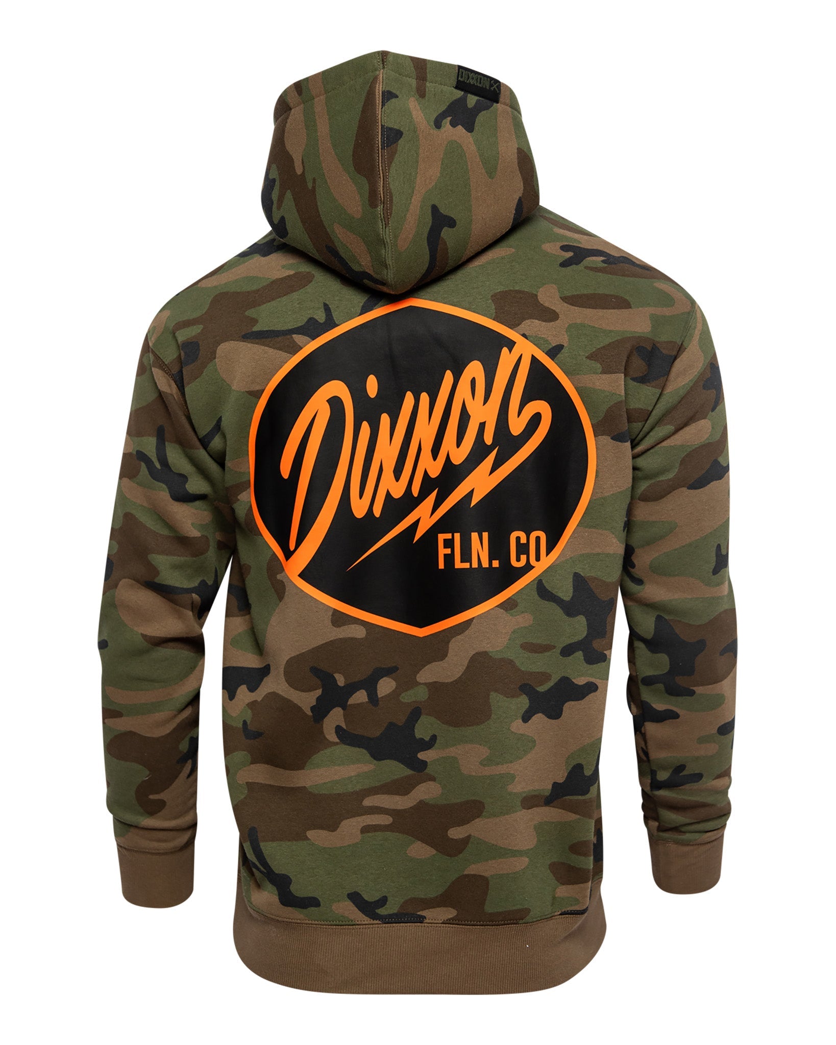 Dixxon's Black & Orange Esso Hoodie - Green Camo | Shop Now
