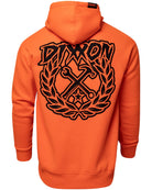 Black Party Crest Pullover Hoodie - Safety Orange - Dixxon Flannel Co.