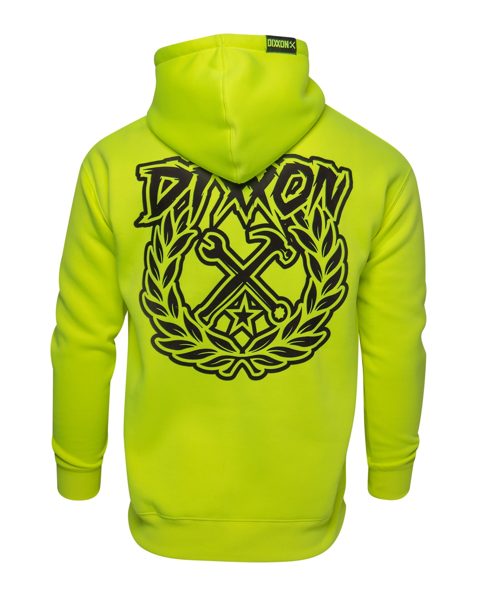 Black Party Crest  Pullover Hoodie - Safety Yellow - view 2