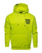 Black Party Crest Pullover Hoodie - Safety Yellow - Dixxon Flannel Co.