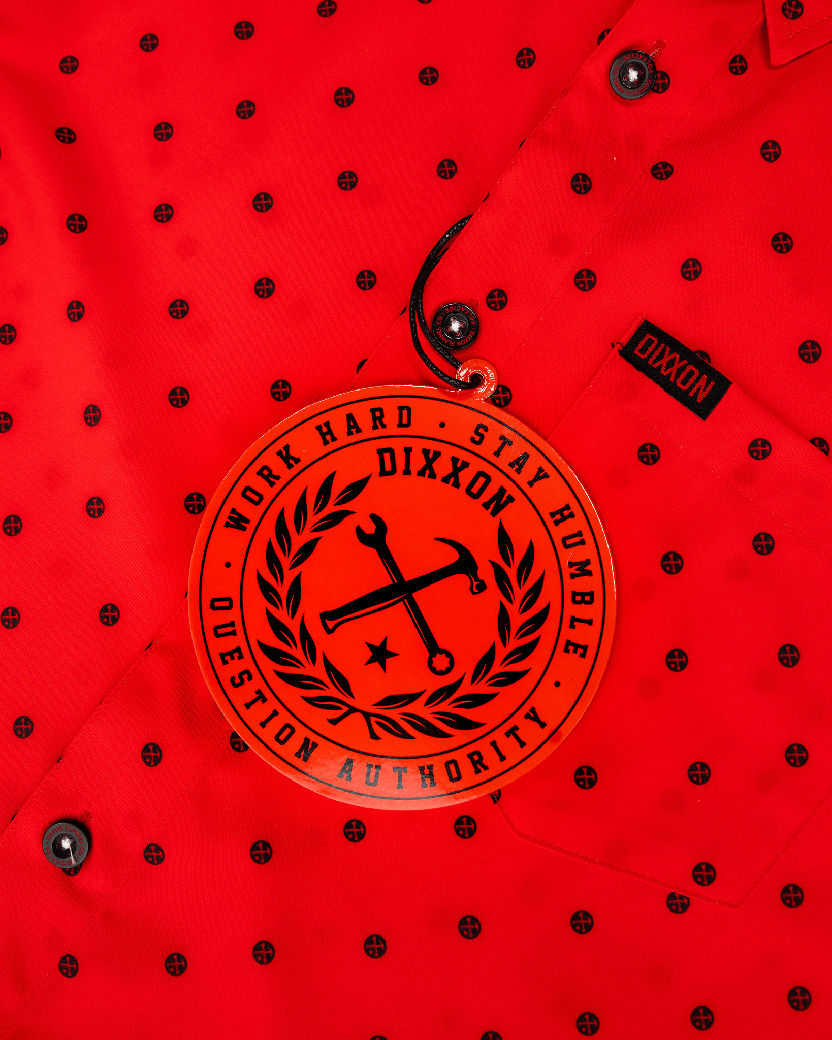 Black Polkacide Short Sleeve - Red - Dixxon Flannel Co.
