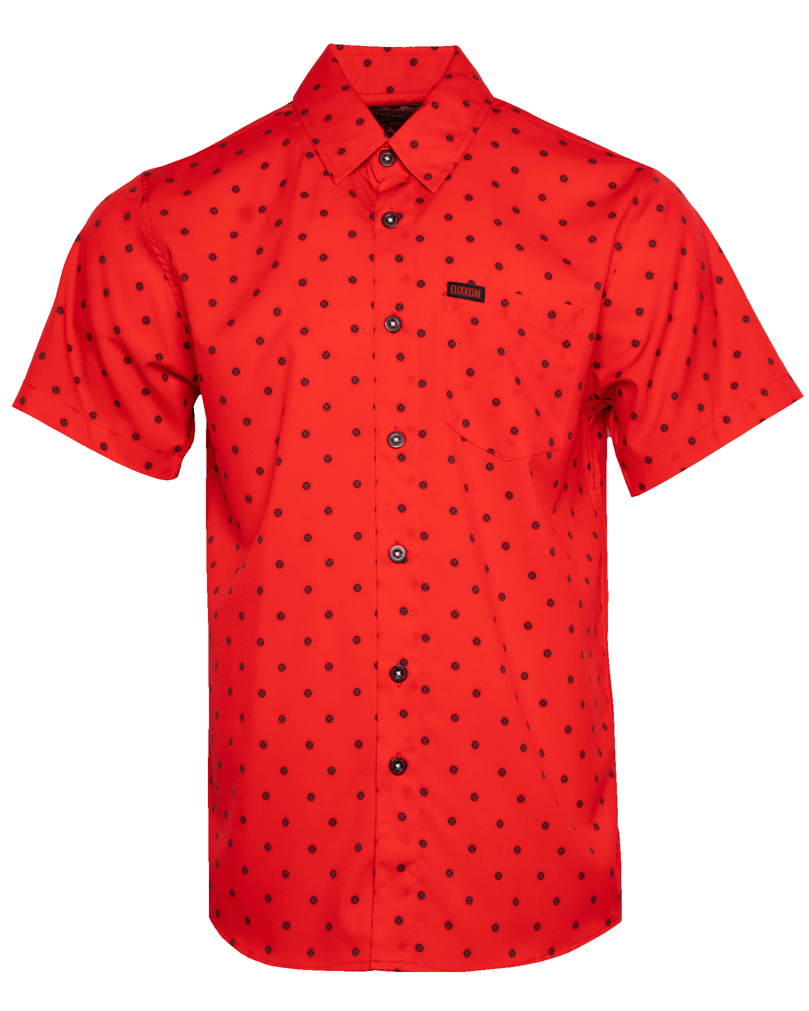 Black Polkacide Short Sleeve - Red - Dixxon Flannel Co.