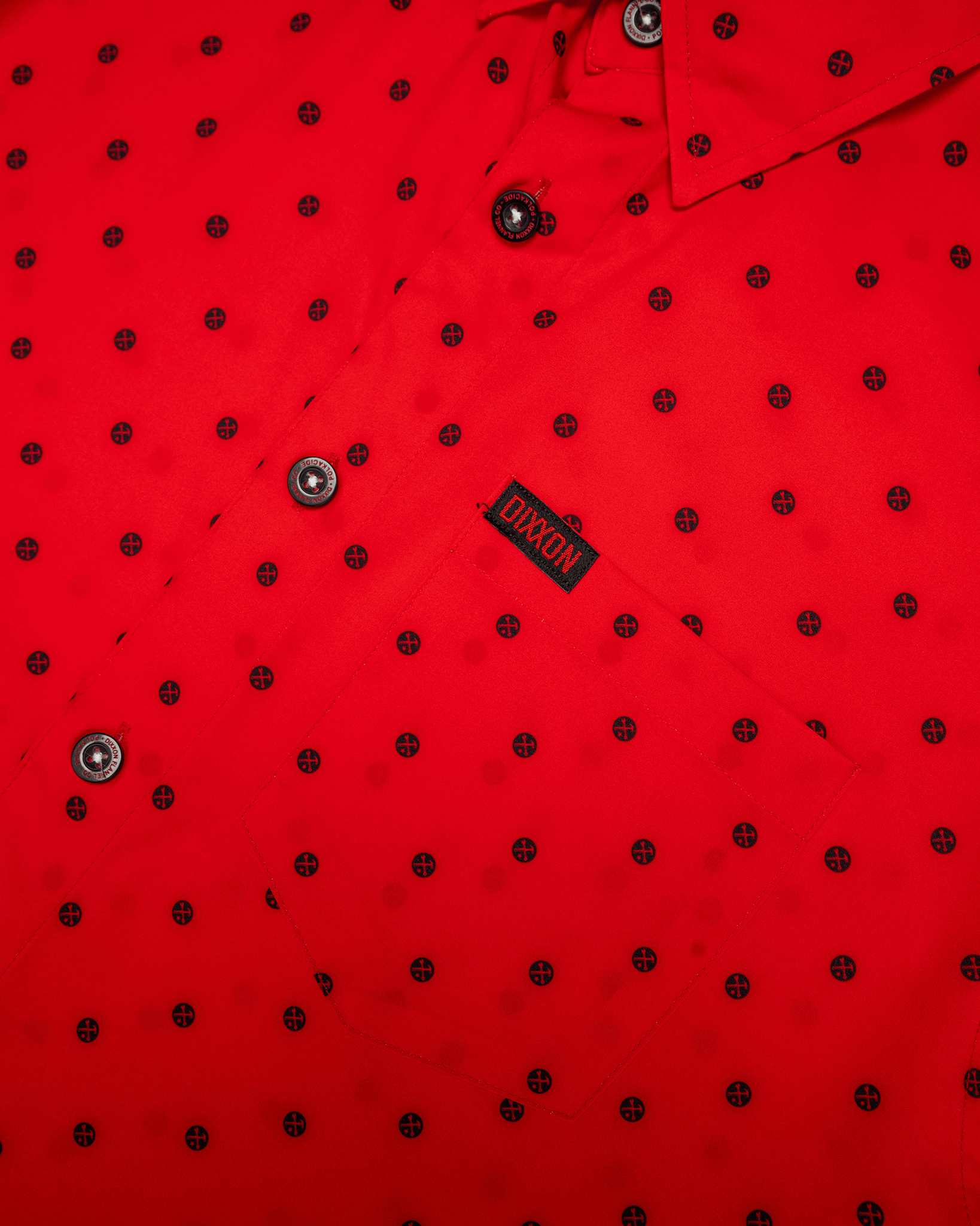 Black Polkacide Short Sleeve - Red - Dixxon Flannel Co.