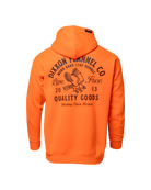 Black Quality Goods Zip Up Hoodie - Safety Orange - Dixxon Flannel Co.
