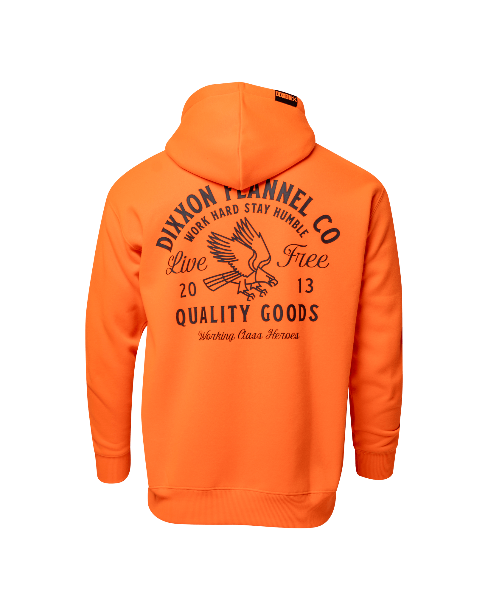 Black Quality Goods Zip Up Hoodie - Safety Orange - Dixxon Flannel Co.