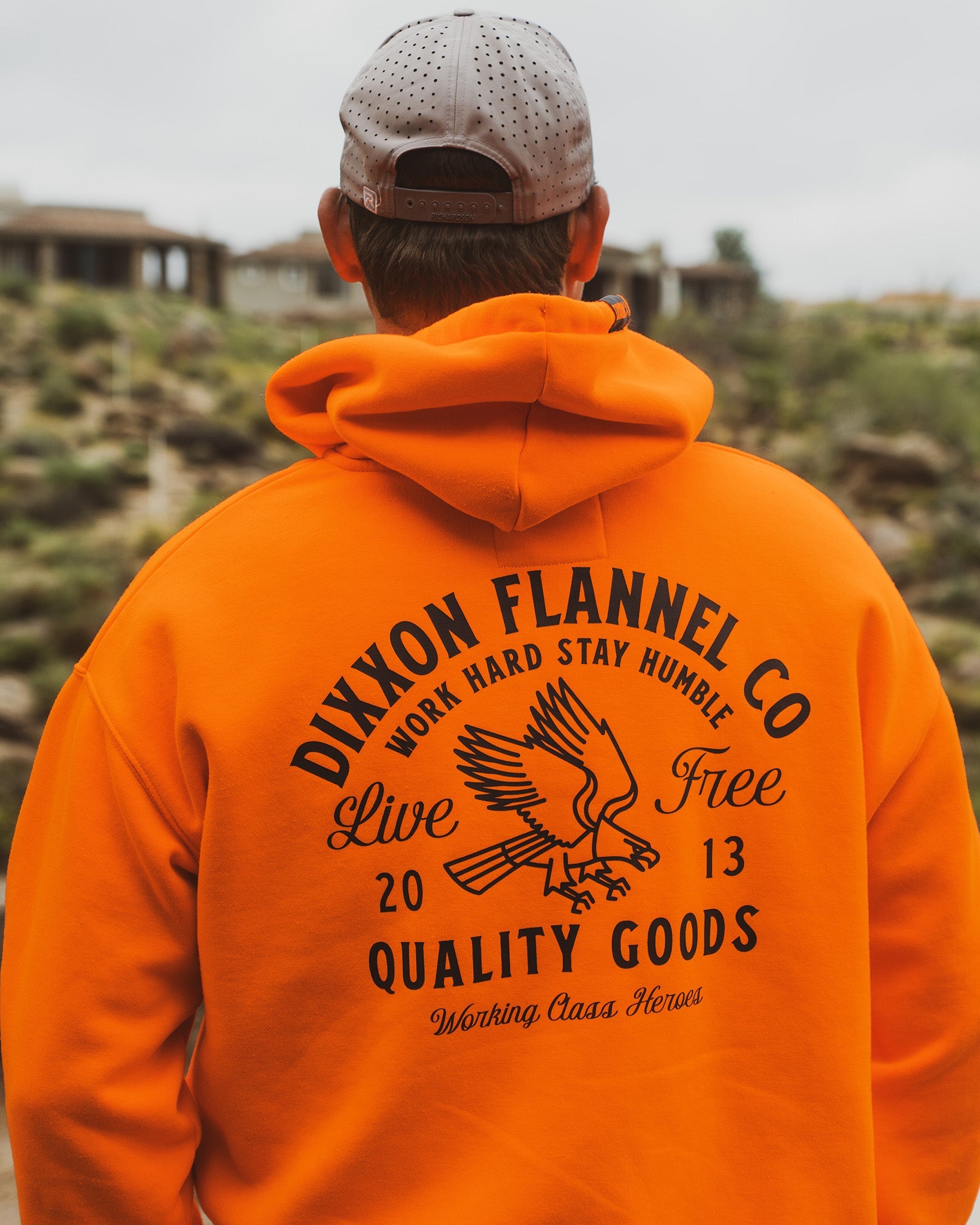 Black Quality Goods Zip Up Hoodie - Safety Orange - Dixxon Flannel Co.