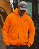 Black Quality Goods Zip Up Hoodie - Safety Orange - Dixxon Flannel Co.