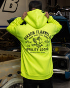 Black Quality Goods Zip Up Hoodie - Safety Yellow - Dixxon Flannel Co.
