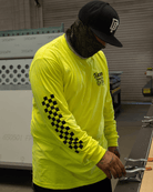 Black Rod Long Sleeve T-Shirt - Safety Yellow - Dixxon Flannel Co.