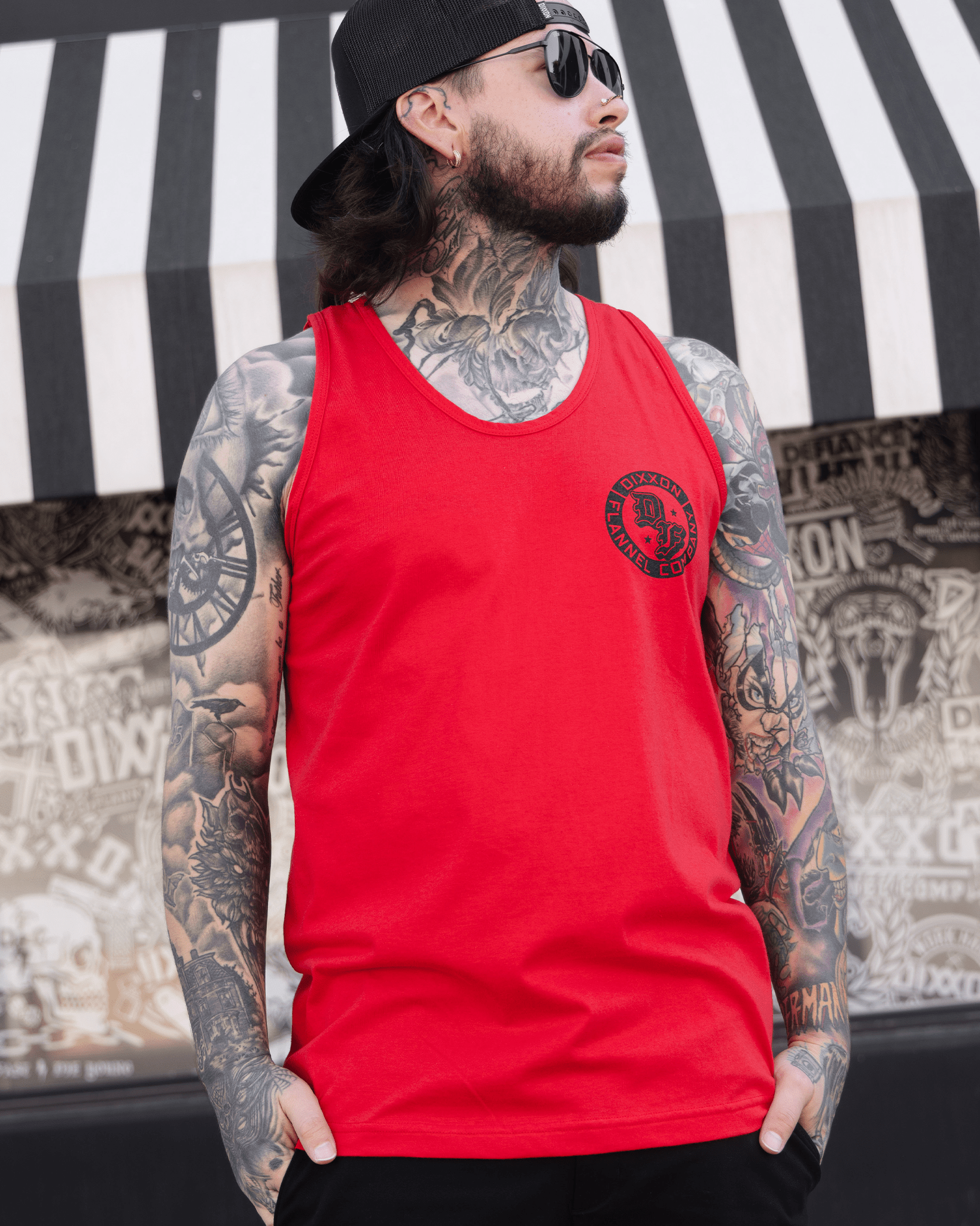 Black Stars Tank - Red - Dixxon Flannel Co.