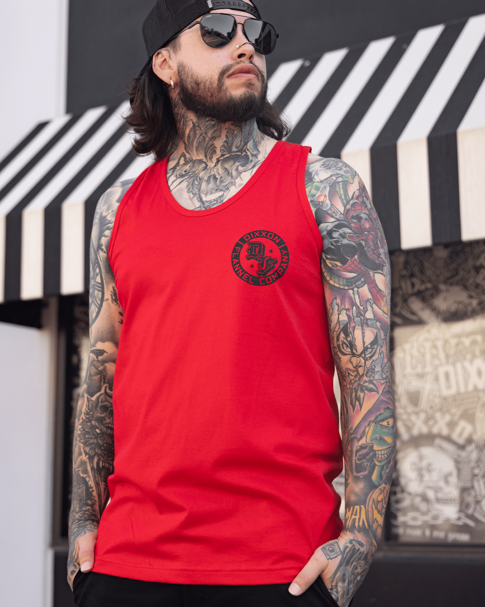 Black Stars Tank - Red - Dixxon Flannel Co.