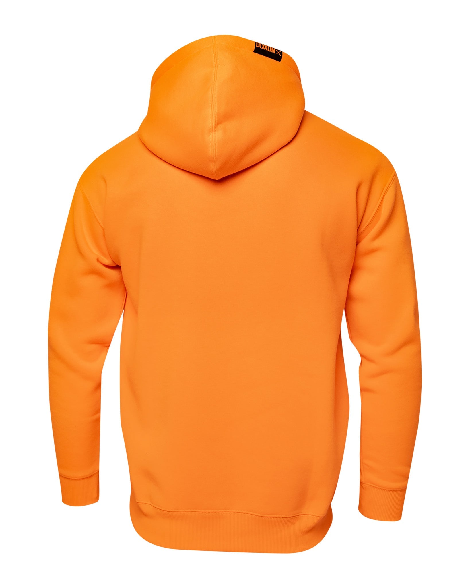 Men's Black Streamline Pullover Hoodie - Safety Orange | Dixxon