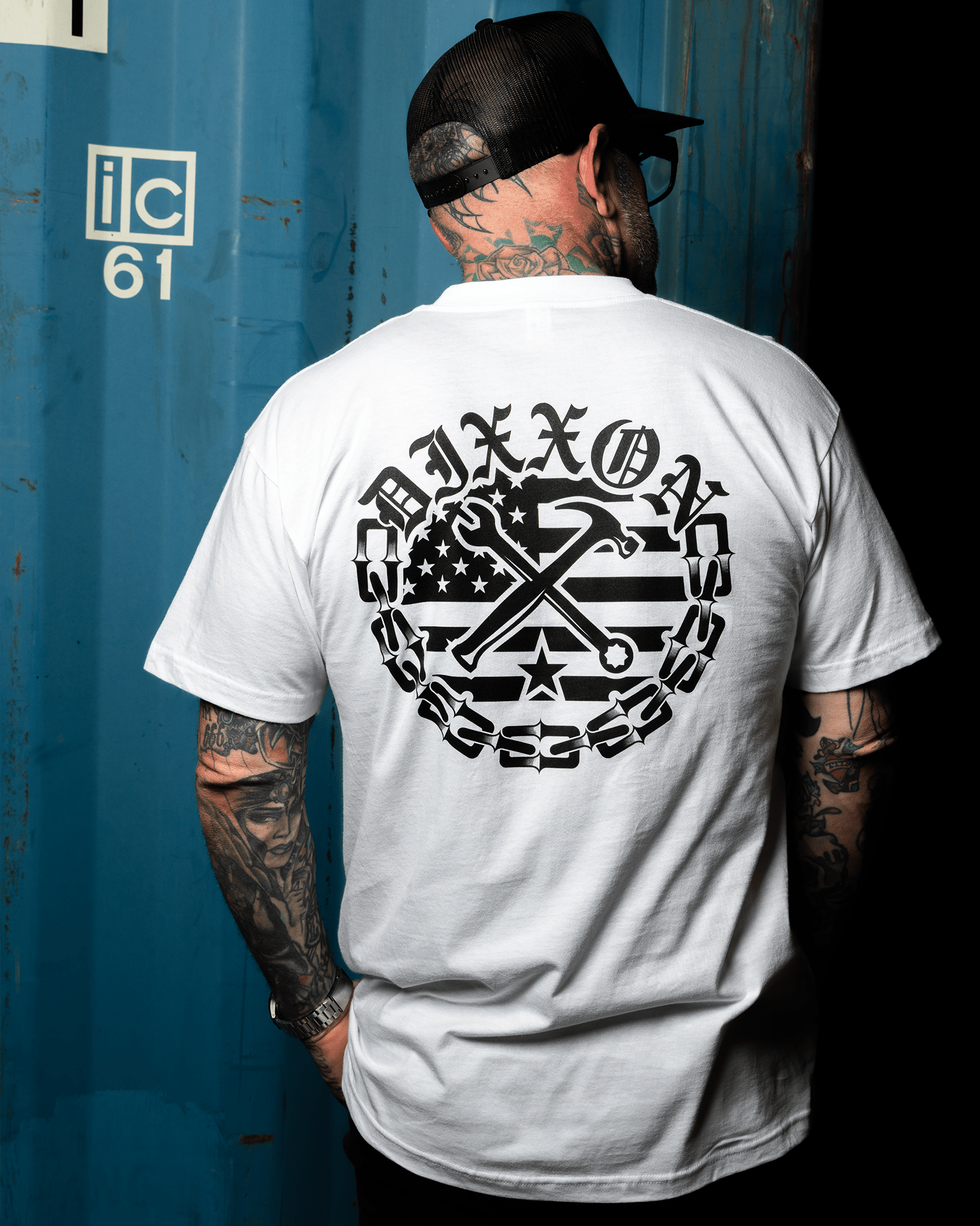 Black Unchained T-Shirt - White - Dixxon Flannel Co.