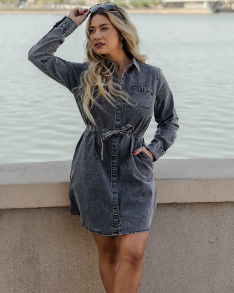 Black Washed Denim Dress | Dixxon Flannel Co.