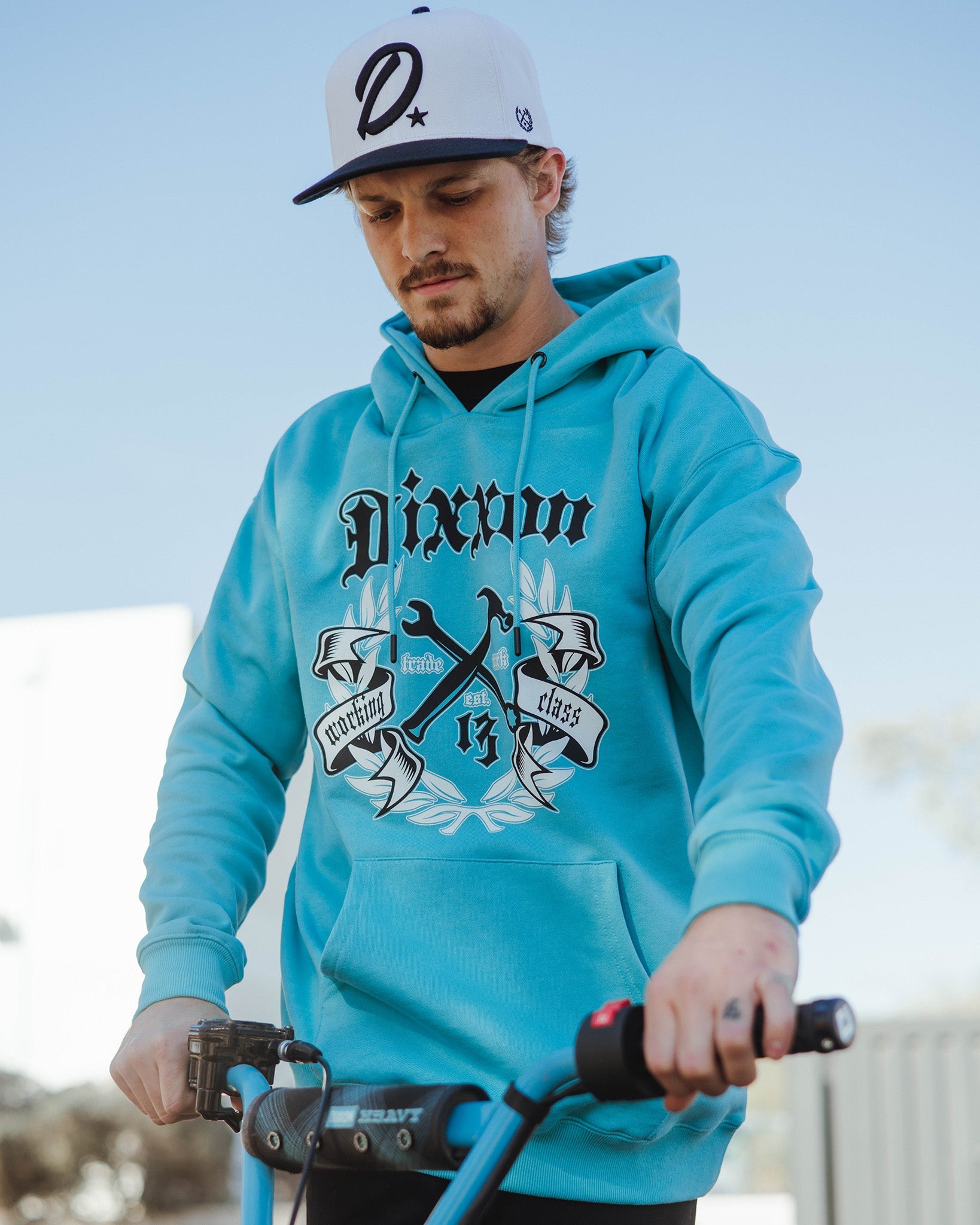 Black & White Award Crest Pullover Hoodie - Tiffany - Dixxon Flannel Co.