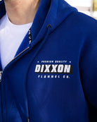 Black & White Grille Zip Up Hoodie - Blue - Dixxon Flannel Co.