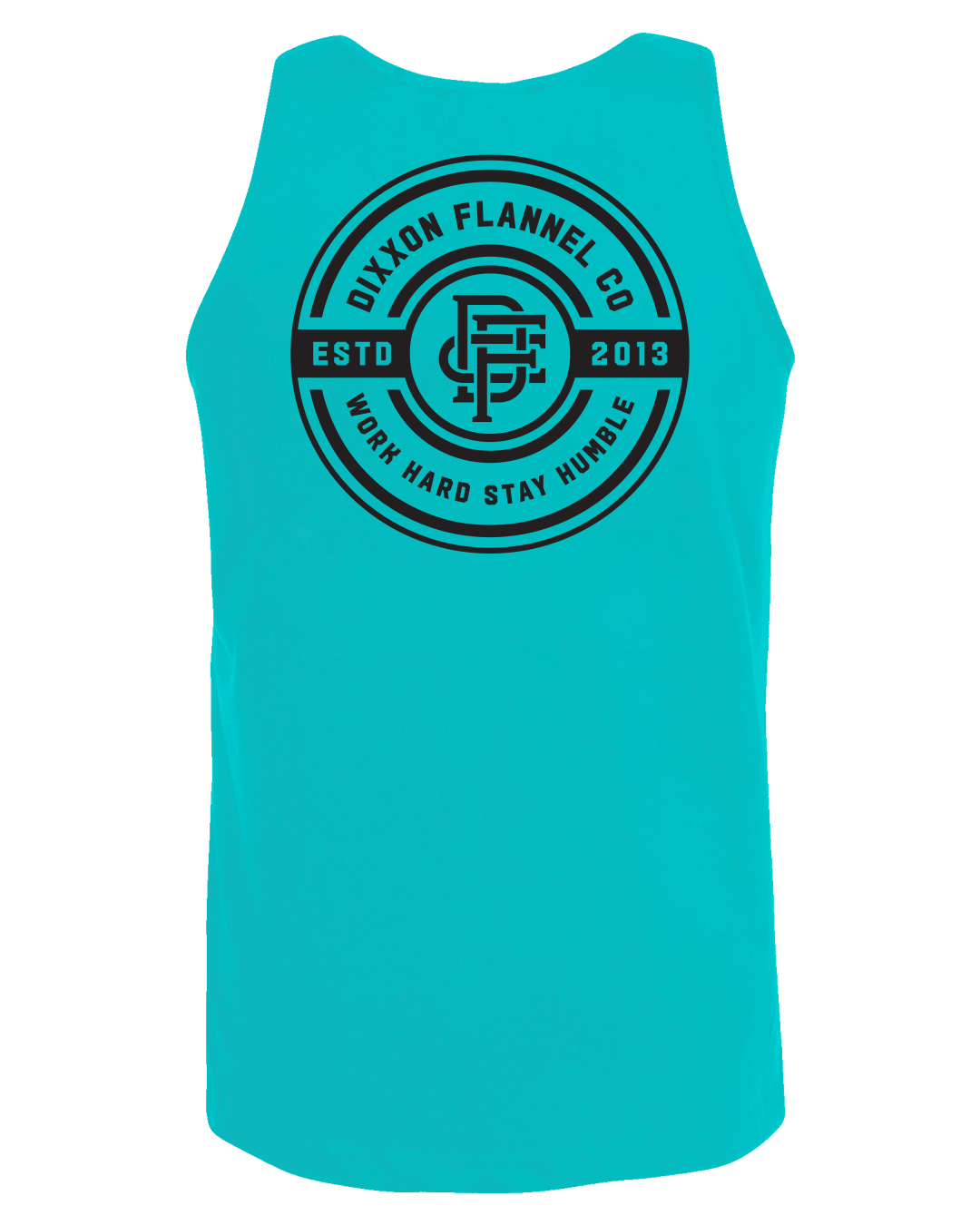 Black Work Hard Badge Tank - Tiffany - Dixxon Flannel Co.