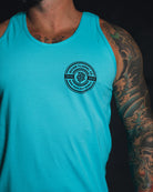 Black Work Hard Badge Tank - Tiffany - Dixxon Flannel Co.