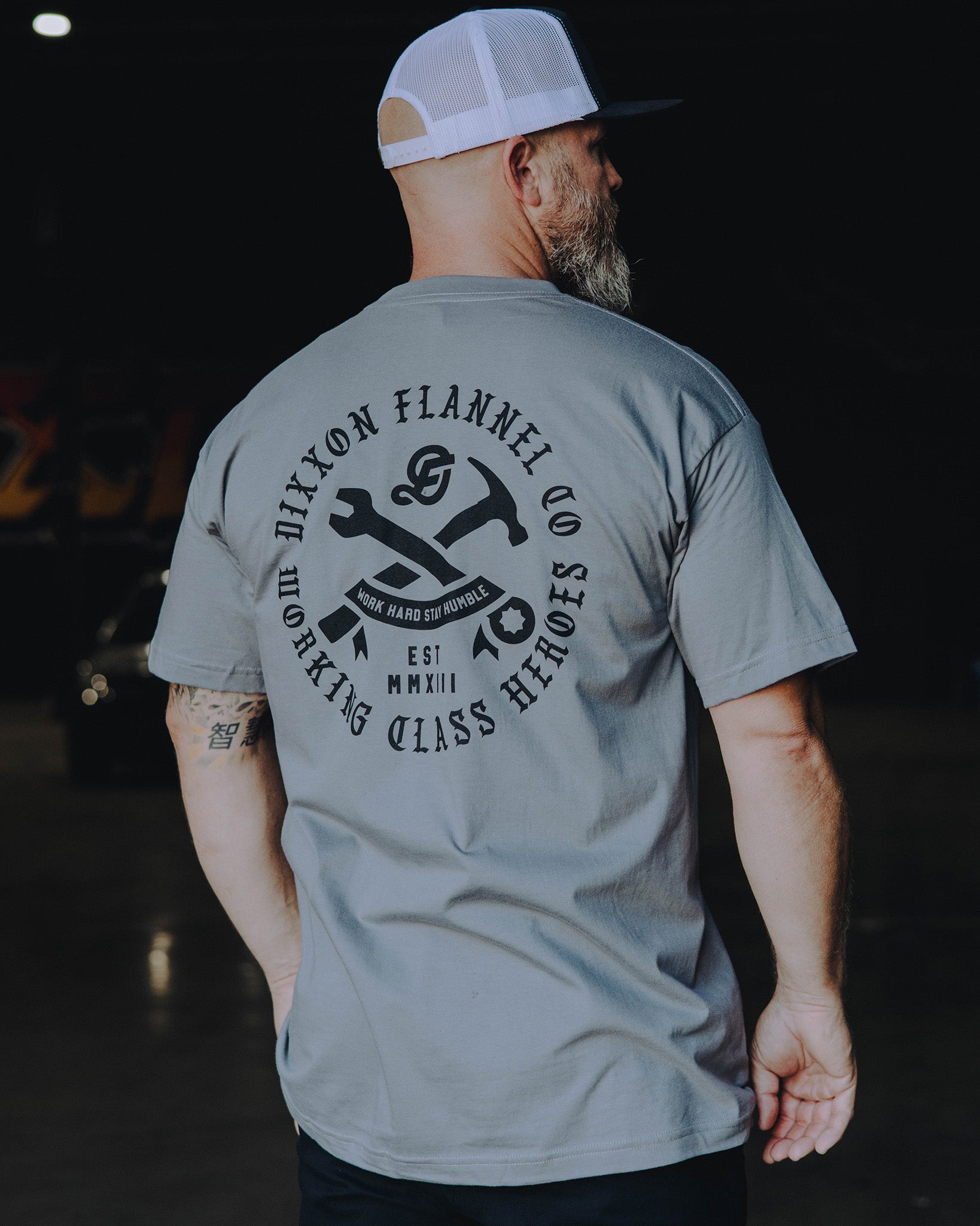 Black Working Class Badge T-Shirt - Charcoal - Dixxon Flannel Co.