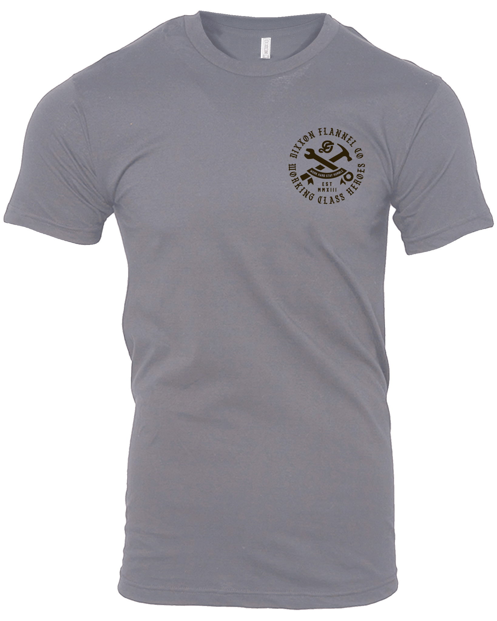 Black Working Class Badge T-Shirt - Charcoal - Dixxon Flannel Co.