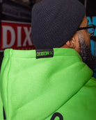 Black Working Class Zip Up Hoodie - Safety Green - Dixxon Flannel Co.