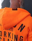Black Working Class Zip Up Hoodie - Safety Orange - Dixxon Flannel Co.