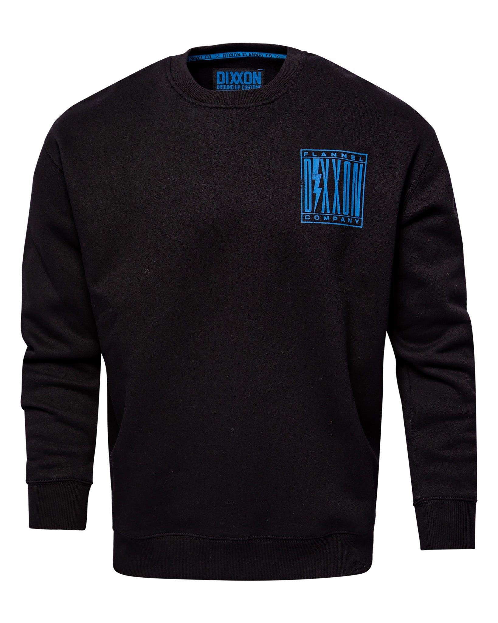 Blue Charged Crewneck Sweatshirt -Black | Dixxon Flannel Co.