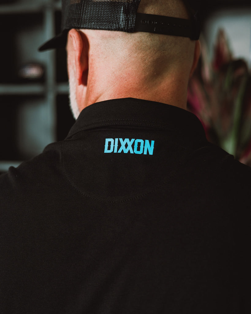 Blue Floral Premium Polo - Black - Dixxon Flannel Co.