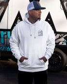 Blue Seaside Pullover Hoodie - White - Dixxon Flannel Co.