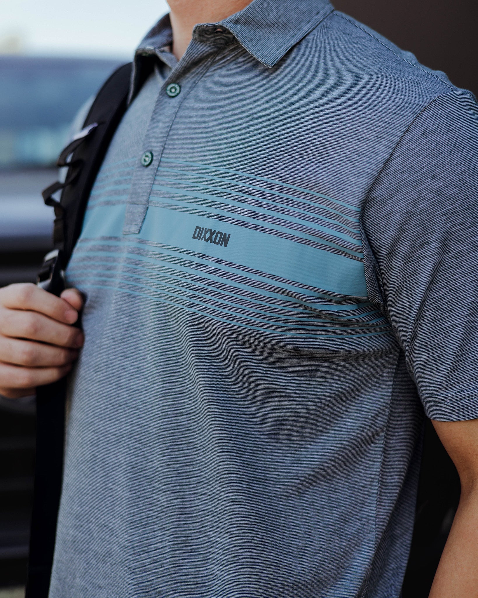 Dixxon Heathered Teal Polo: Shop the Blue Stripe Style