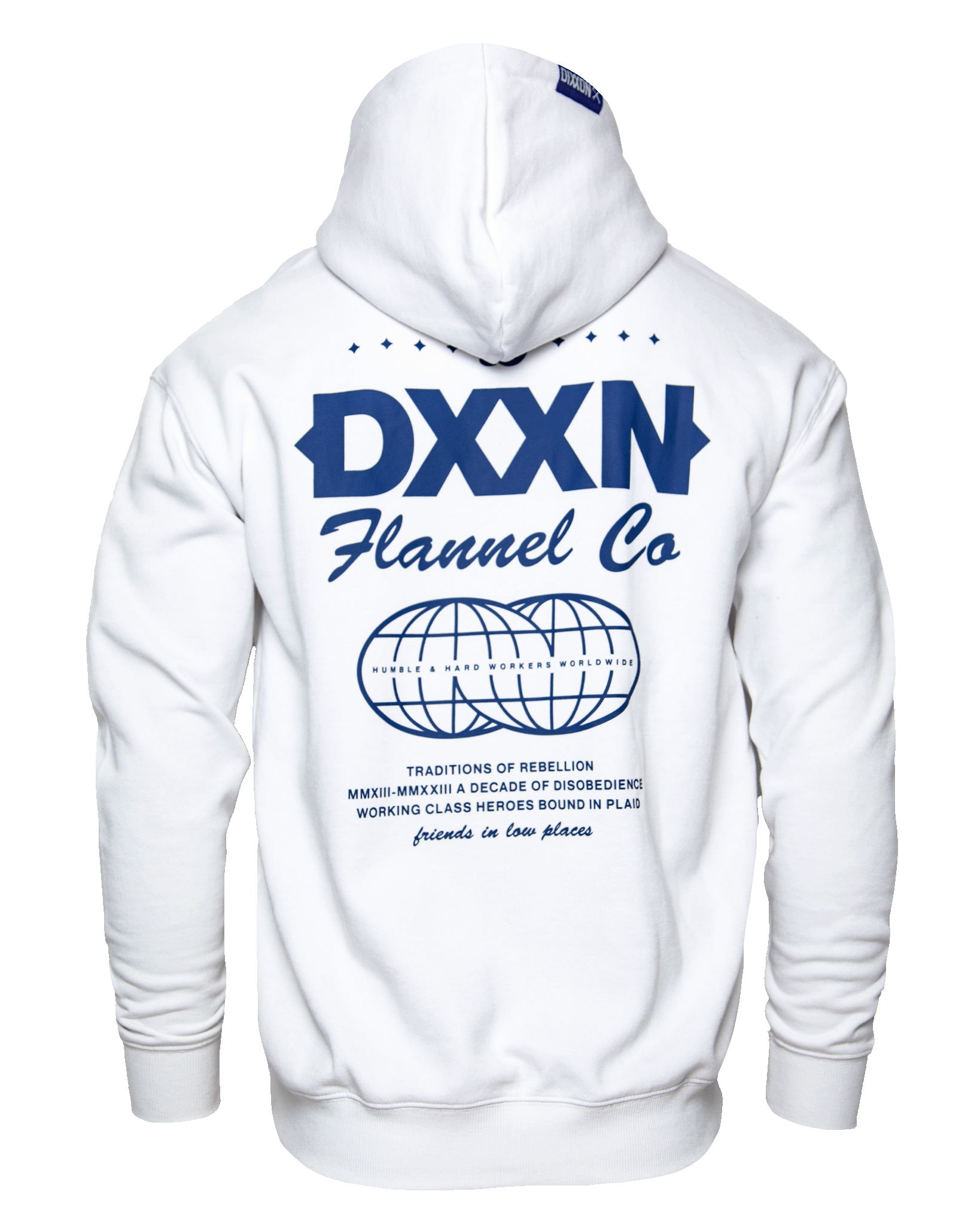 Blue Tech Zip Up - White - Dixxon Flannel Co.