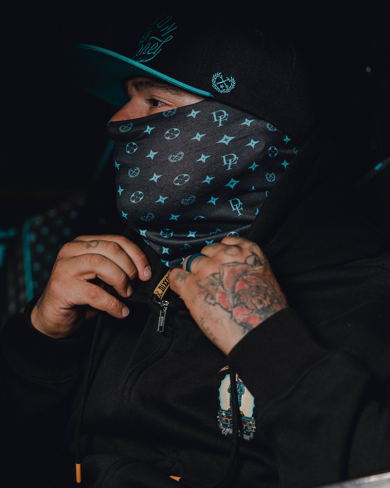 Bougie Neck Gaiter - Black & Tiffany | Dixxon Flannel Co.
