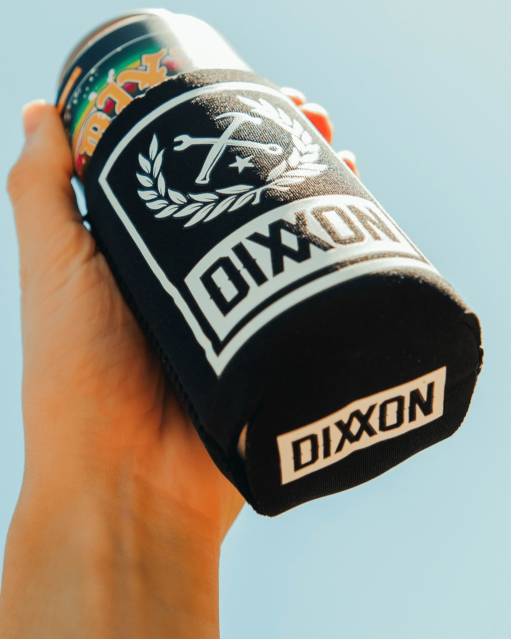 Box Crest Koozie Can Cooler - Black & White - Dixxon Flannel Co.