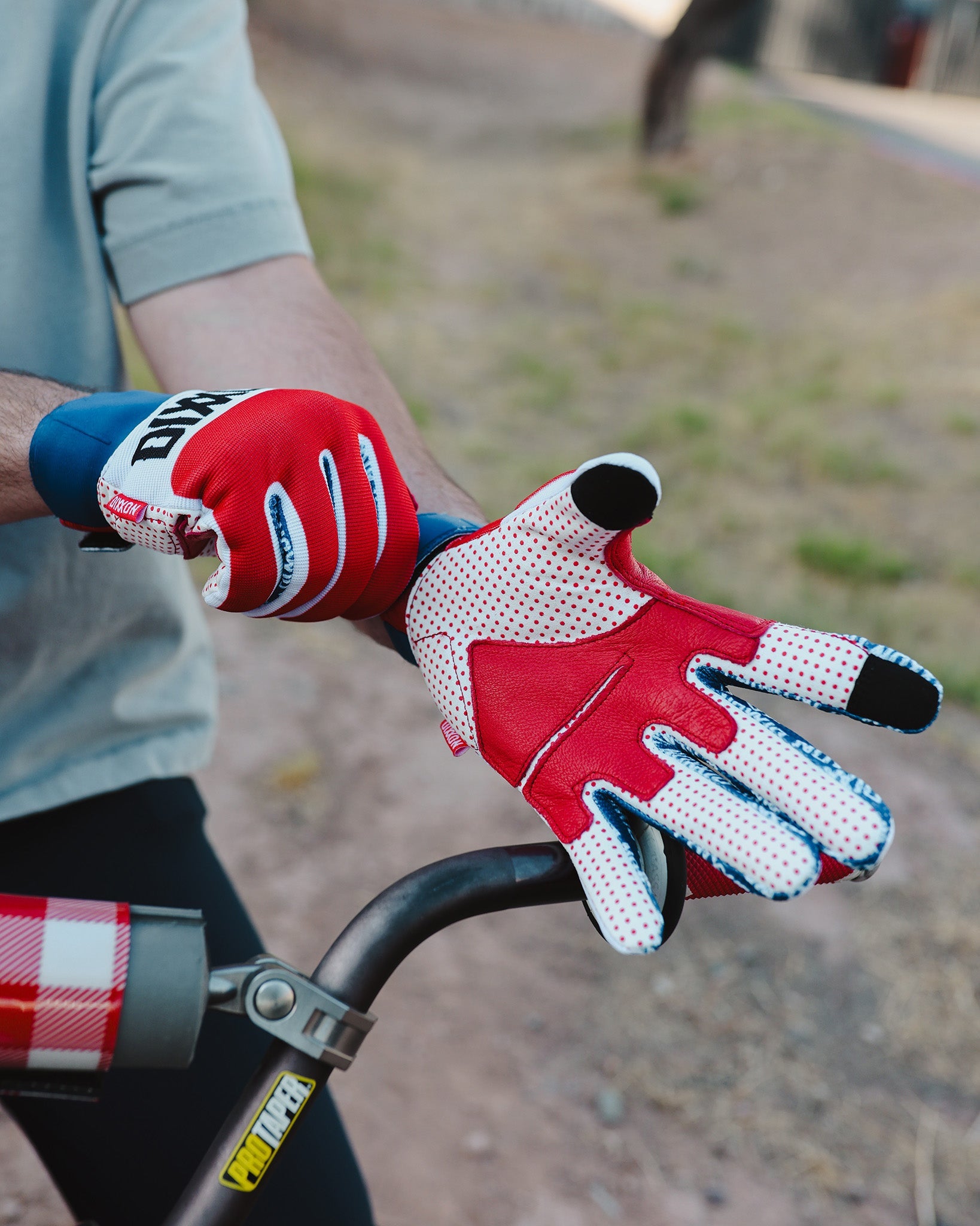 BRAAP Moto Gloves - Red, White, & Blue - Dixxon Flannel Co.