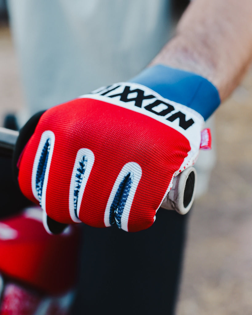 BRAAP Moto Gloves - Red, White, & Blue - Dixxon Flannel Co.