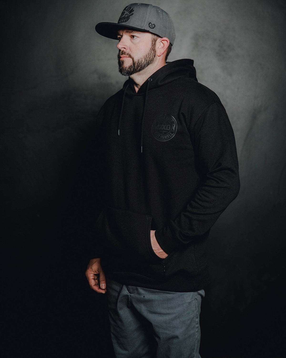 Charcoal Corpo Pullover Hoodie - Black - view 3