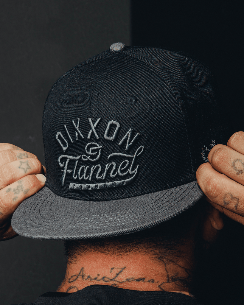 Charcoal Pastime Flat Bill Snapback Black Dixxon Flannel Co