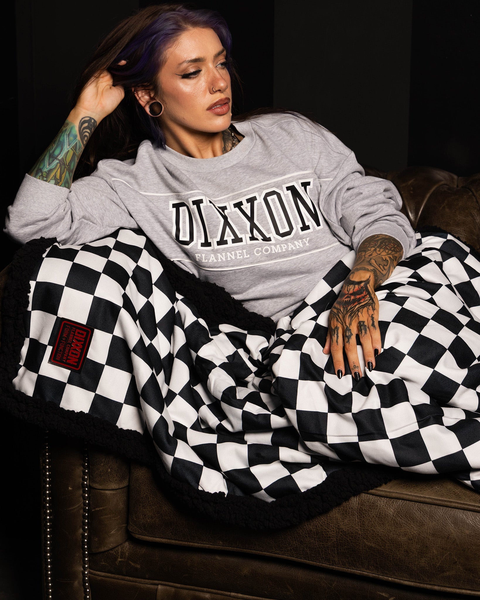 Checkered Flannel Sherpa Blanket - Dixxon Flannel Co.