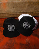 Class Flat Bill Trucker Snapback - Black & White - Dixxon Flannel Co.