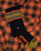 Classic Premium Crew Socks - Black, Rust & Dull Gold - Dixxon Flannel Co.